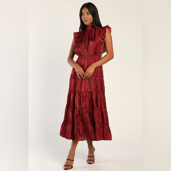 Lulus Dresses & Skirts - Lulu's Red Midi Dress